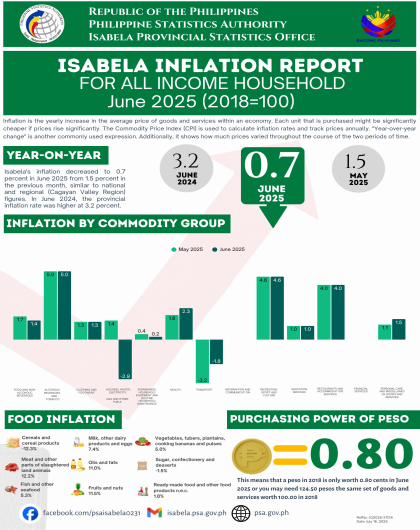 SUMMARY INFLATION REPORT CONSUMER PRICE INDEX JUNE 2025