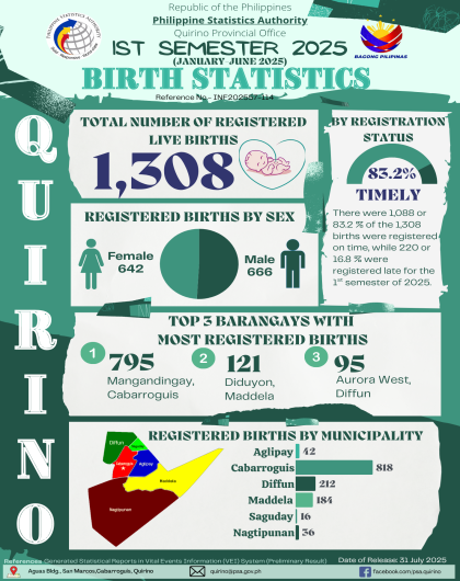 1st Semester 2025 Birth Statistics